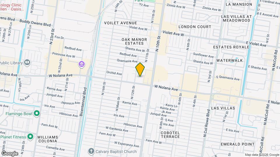 1200 W Nolana Ave Map and Location Details