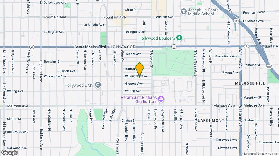 5852 Willoughby Ave Map and Location Details