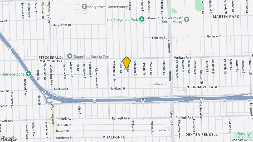 15855 Tuller St Mapa y Detalles de la Ubicación