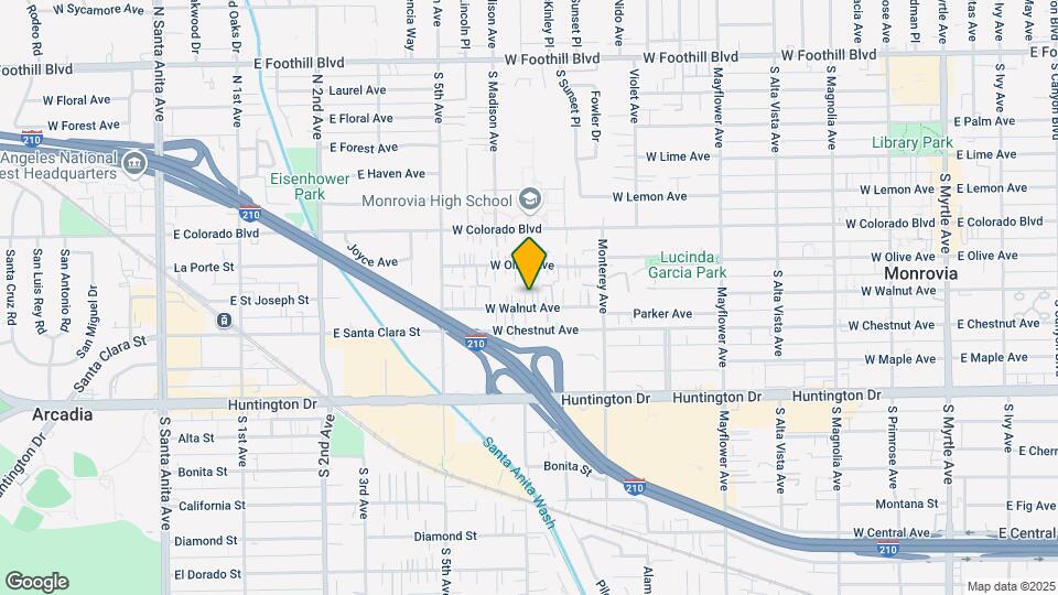 843 W Walnut Map and Location Details