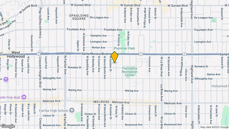 1019 N Vista St Map and Location Details