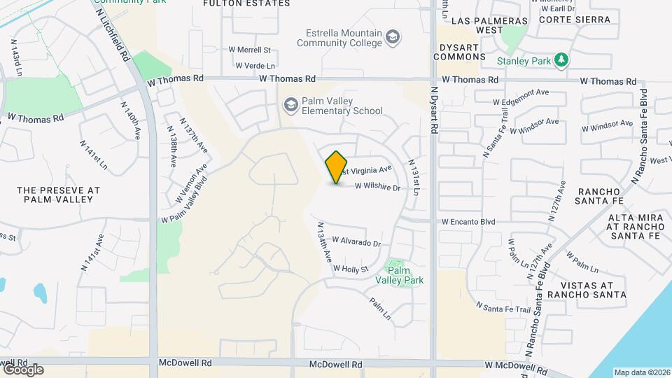 13381 W Wilshire Dr Map and Location Details