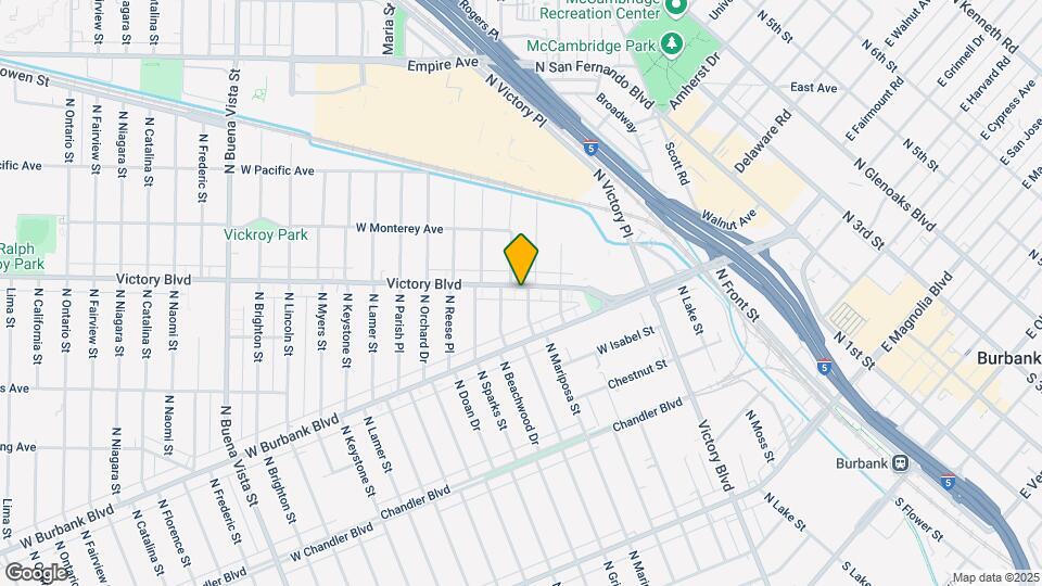 1404 W Victory Blvd Map and Location Details