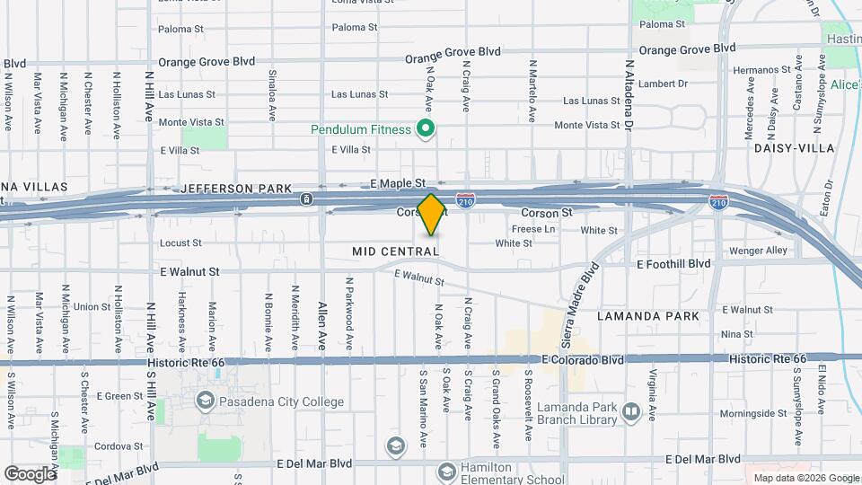 261 N Oak Ave Mapa y Detalles de la Ubicación
