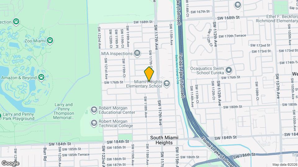 11740 SW 176th St Map and Location Details