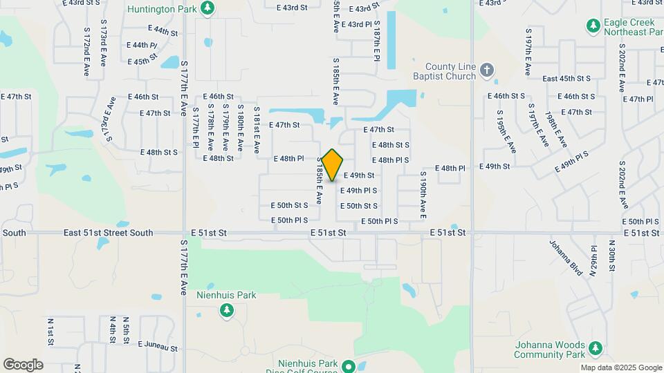4918 S 186th E Ave Map and Location Details
