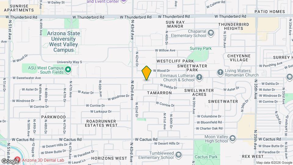 4138 W Dahlia Dr Map and Location Details