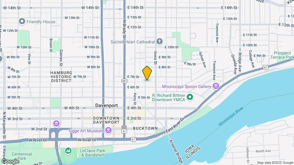 613 Pershing Ave-Unit -613 1/2 Map and Location Details