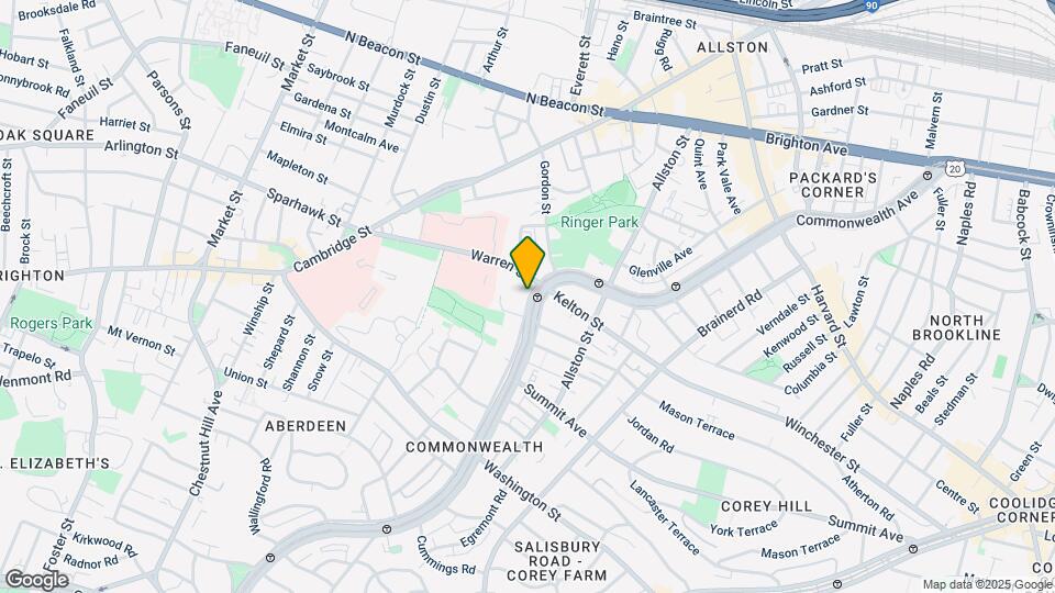1453 Commonwealth Avenue Map and Location Details