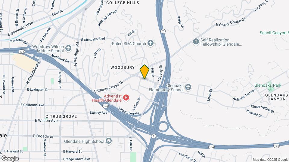 1712 E Glenoaks Blvd Map and Location Details