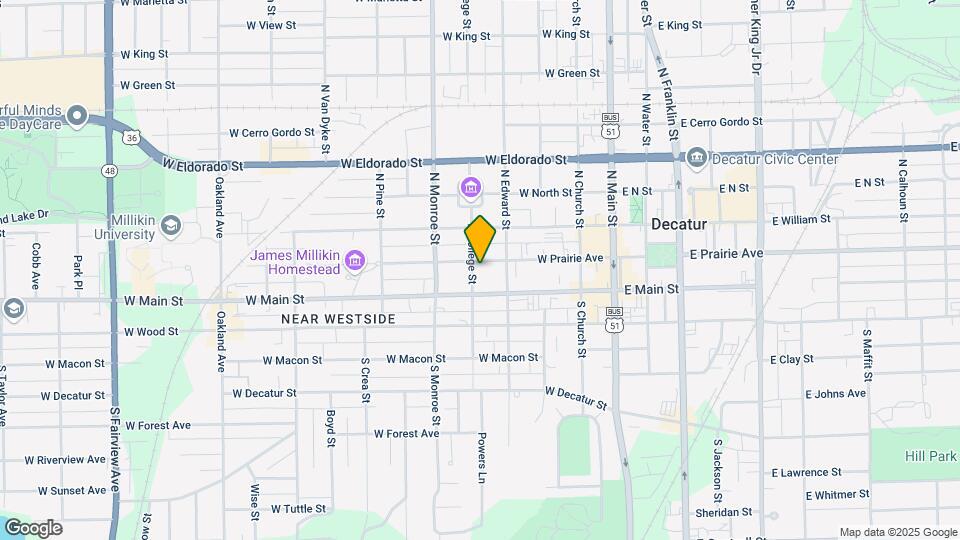 453 W Prairie Ave Map and Location Details
