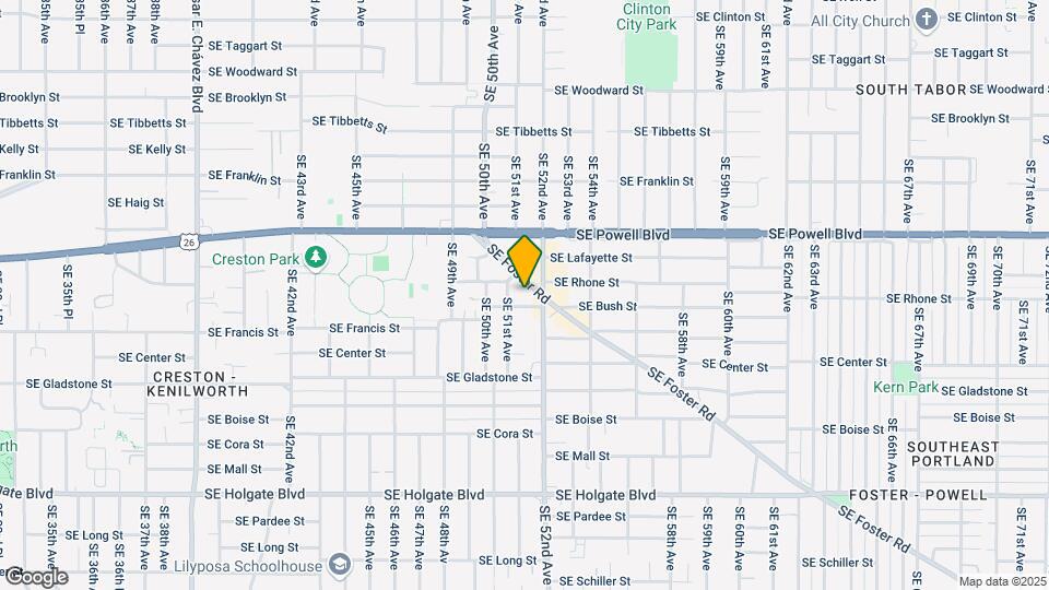 5124-5130 SE Foster Rd Mapa y Detalles de la Ubicación
