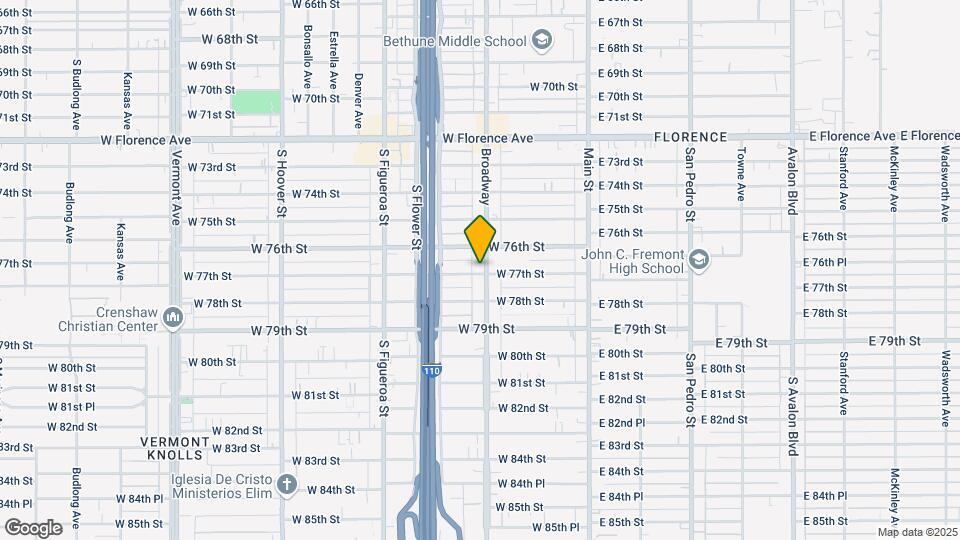 7627 S Broadway Map and Location Details