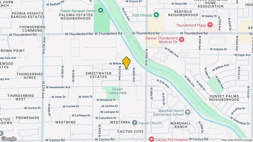6029 W Pershing Ave Map and Location Details