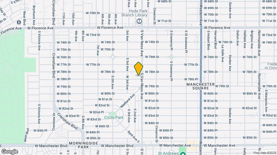 2211 W 78th Pl Map and Location Details