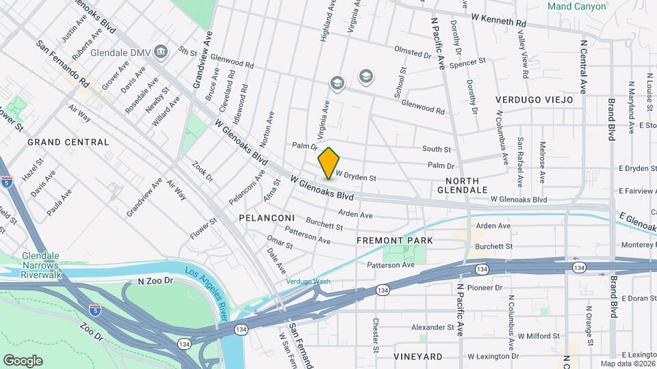 801 W Glenoaks Blvd, Unit 801 Mapa y Detalles de la Ubicación