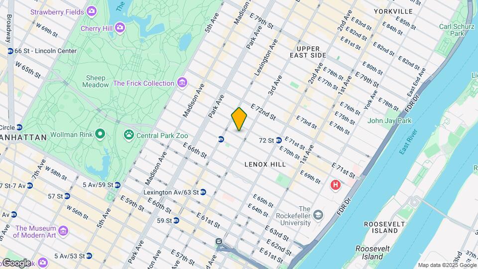 163 E 69th St Mapa y Detalles de la Ubicación