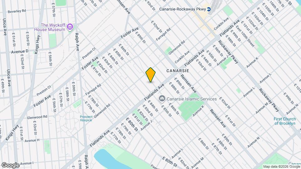 748 E 86th St Map and Location Details
