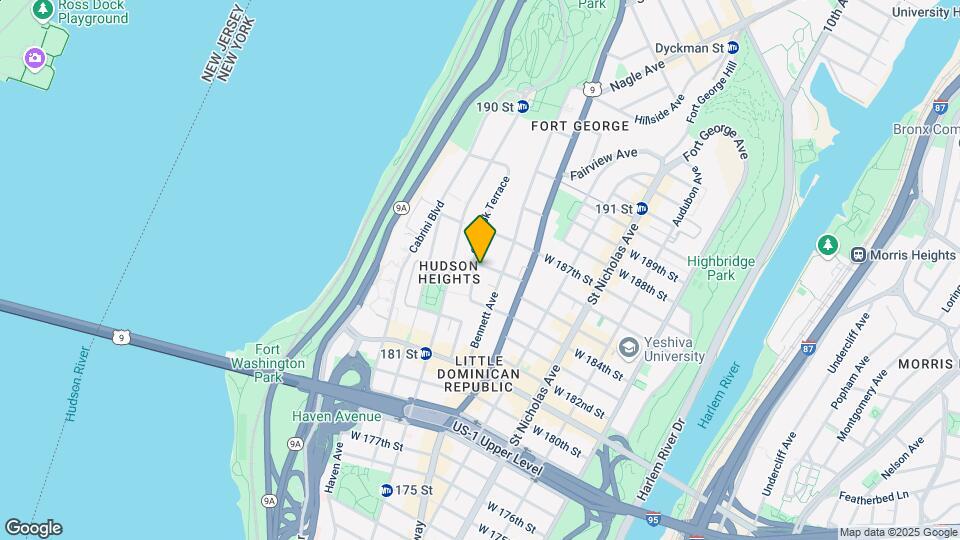 736 W 186th St Mapa y Detalles de la Ubicación