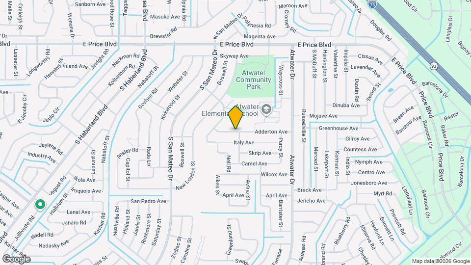 4583 Adderton Ave Mapa y Detalles de la Ubicación