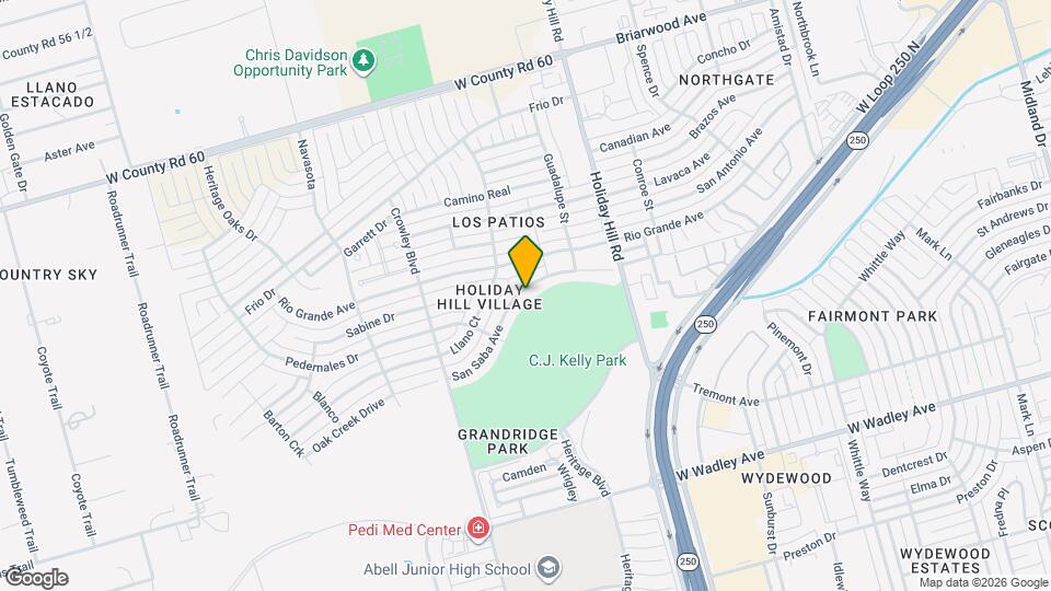 5601 San Saba Ave Map and Location Details
