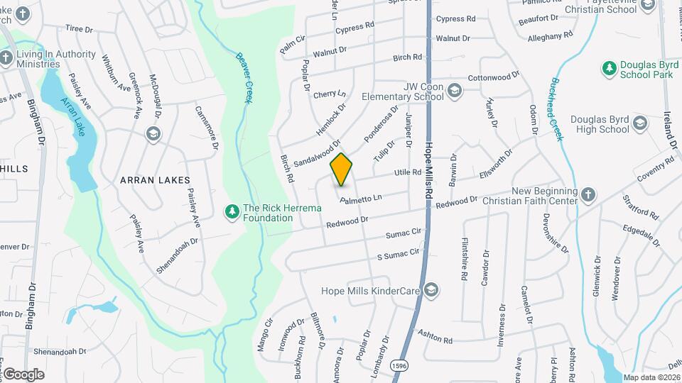 5214 Palmetto Ln Map and Location Details