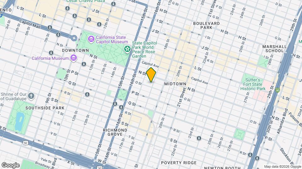 1731 O St Map and Location Details