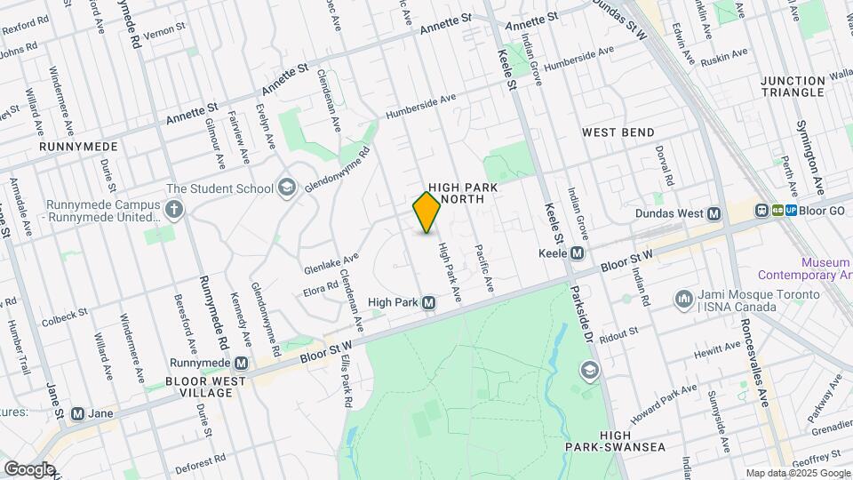 70 High Park Ave Map and Location Details