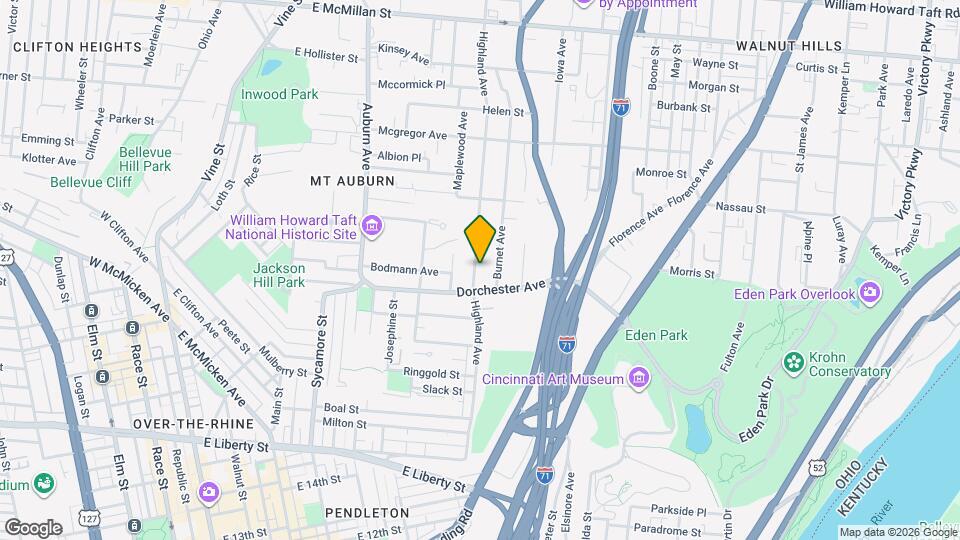 2020 Highland Ave, Unit #1 Map and Location Details