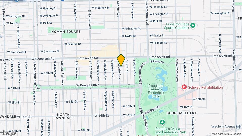 1245 S Kedzie Ave Map and Location Details