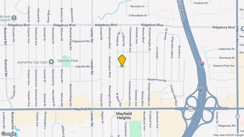 1296 E Miner Rd Map and Location Details