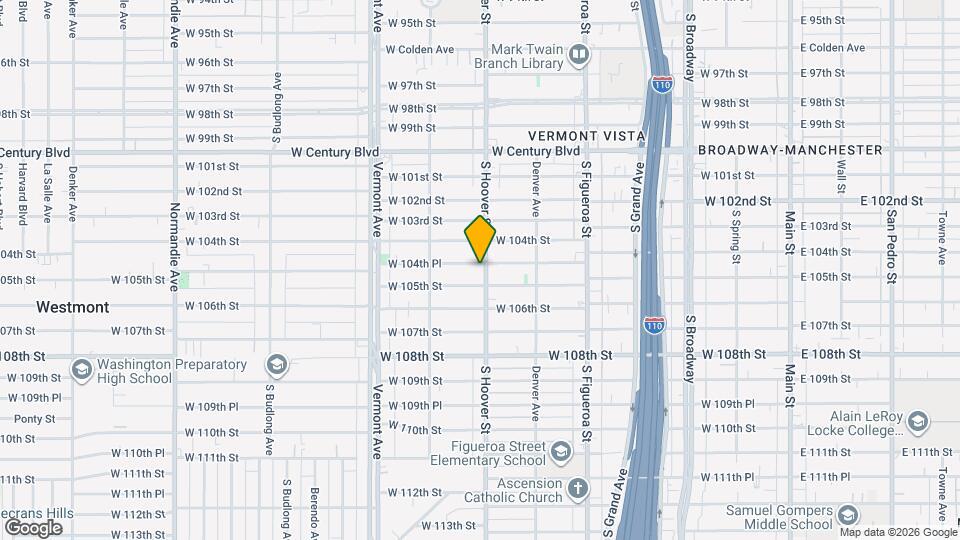706 W 104th Pl Map and Location Details