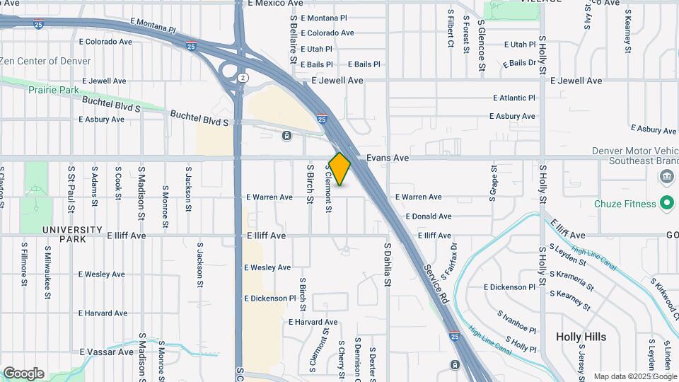4545 E Warren Ave Mapa y Detalles de la Ubicación