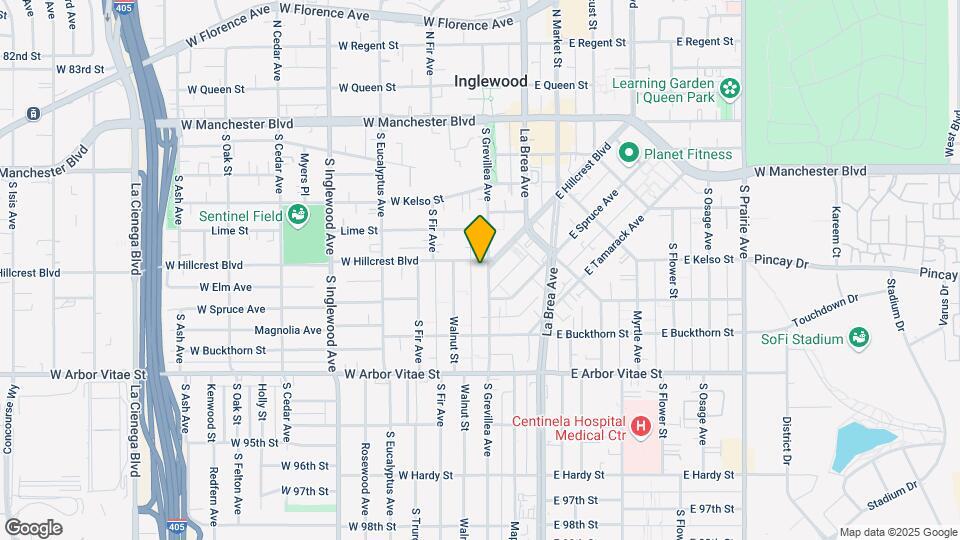 603 S Grevillea Ave Map and Location Details
