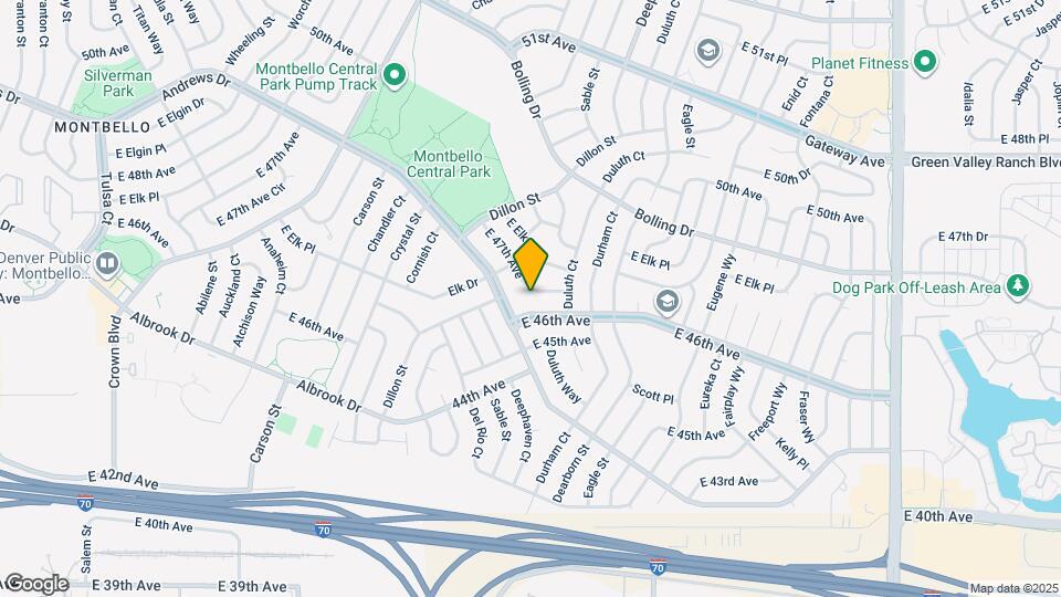 14552 E 47th Ave Map and Location Details