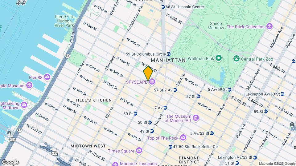 310 W 55th St Map and Location Details