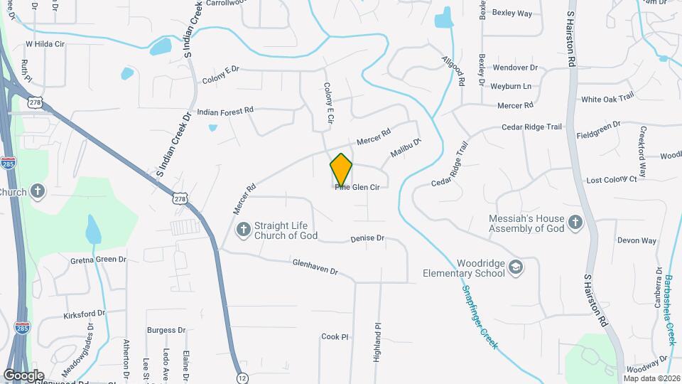 1563 Pine Glen Cir Map and Location Details