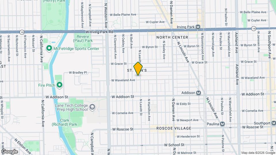 3706 N Leavitt St Map and Location Details