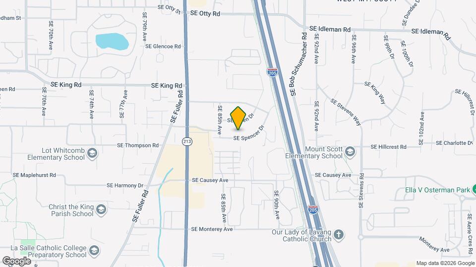 8645 SE Spencer Dr Map and Location Details