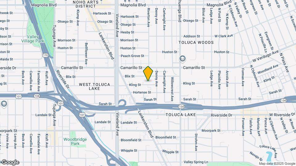 10801 Kling St Map and Location Details
