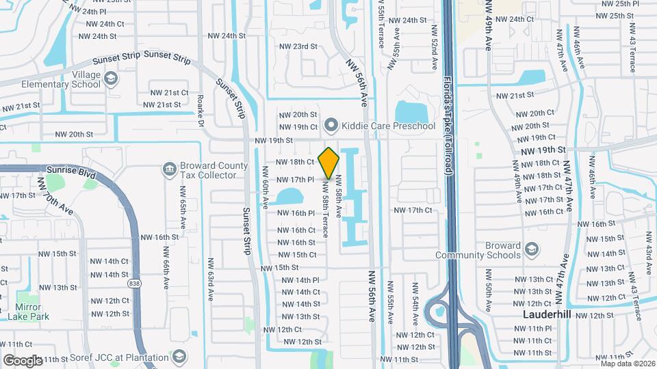 1700 NW 58th Ter, Unit 1R Map and Location Details