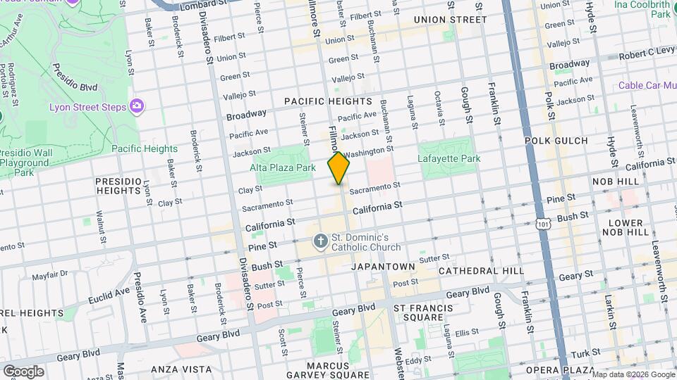 2211 Fillmore St Map and Location Details