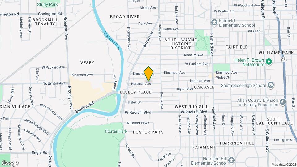 1150 Nuttman Ave Map and Location Details