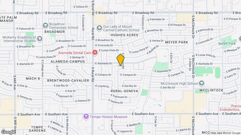 1106 E Balboa Dr Map and Location Details