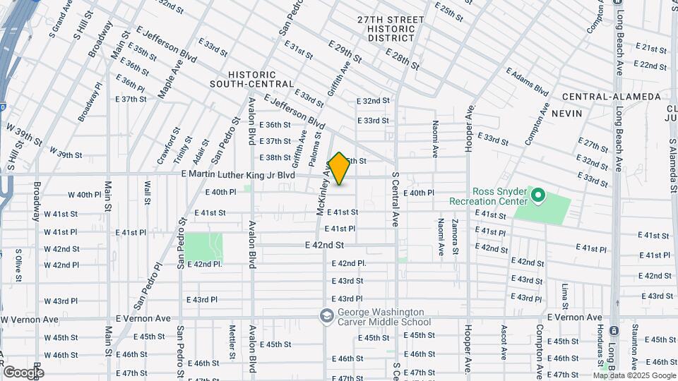 887 E 40th Pl Map and Location Details