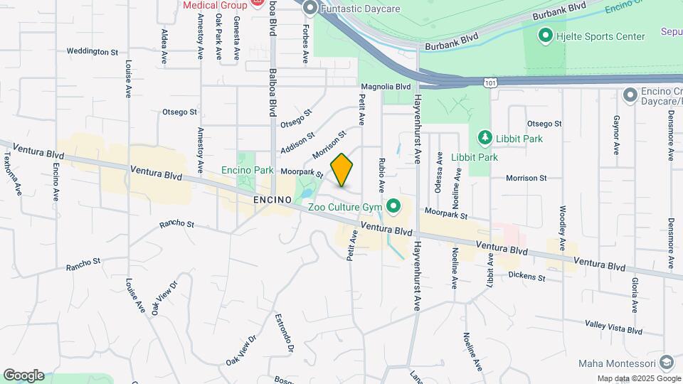 16698 Moorpark St Map and Location Details
