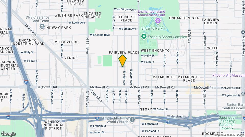 1822 N 16th Ave Map and Location Details