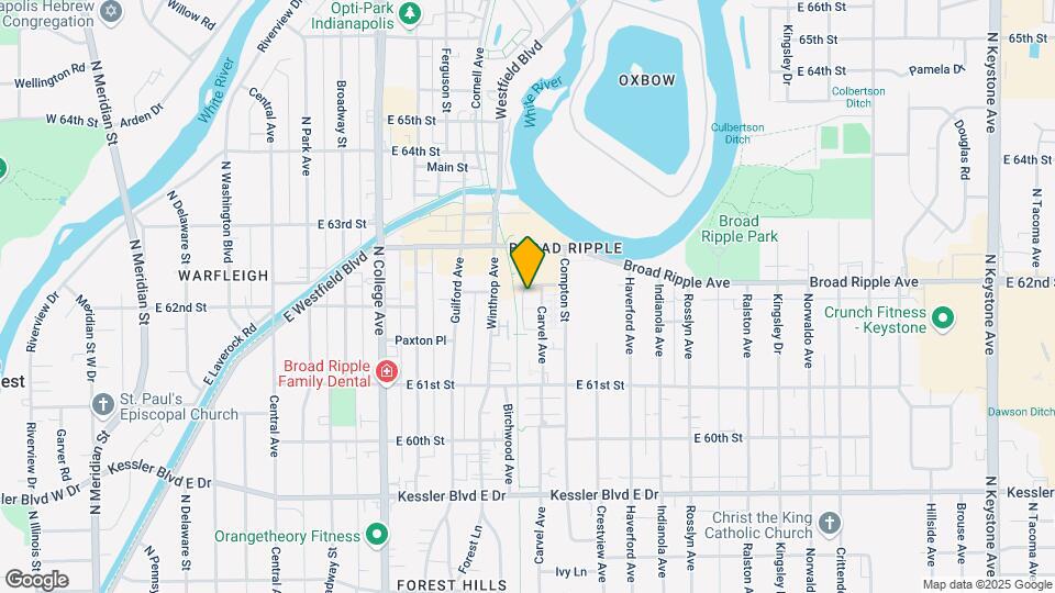 Broad Ripple Apartments Map and Location Details