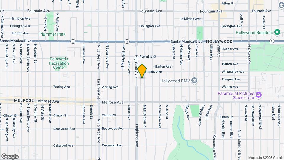 827 N McCadden Pl Mapa y Detalles de la Ubicación