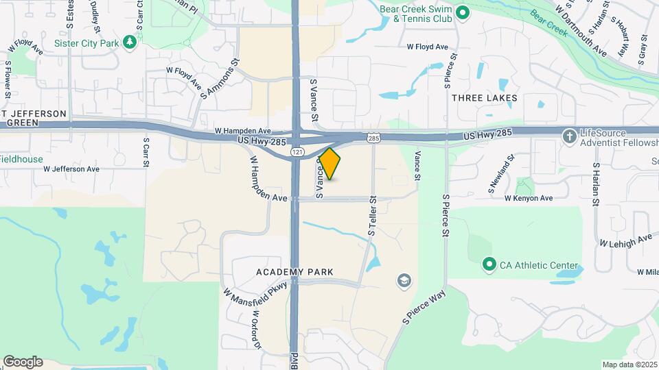 Furnished Studio-Denver - Lakewood South Map and Location Details